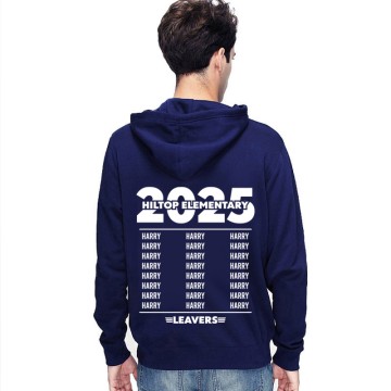 Customized Name Leavers 2025 Hiltop Elementary Graduation Design Stars & Stripes Hoodie